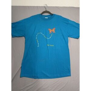 NWT Girl Scouts blue tee, butterfly graphic, women's large t-shirt‎